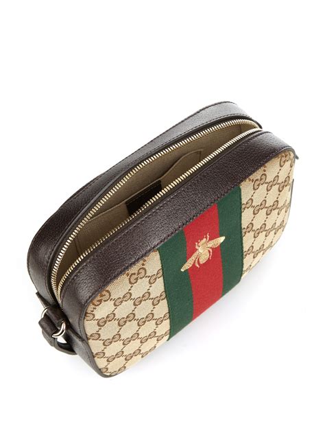 crossbody gucci sling bag|gucci brown canvas crossbody bag.